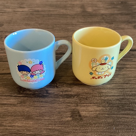 1999 Vintage Sanrio Hello Kitty 5 Piece Mini Cup Mug Set. smiles 76, 99 original - Picture 4 of 6